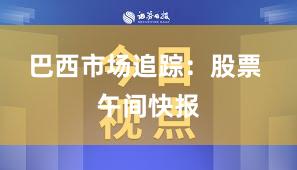 巴西市场追踪：股票 午间快报